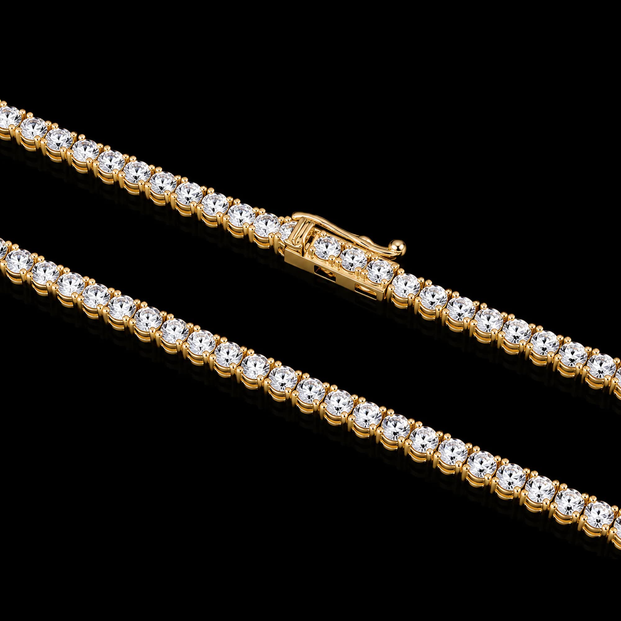 3 Pointer Diamond Tennis Necklace
